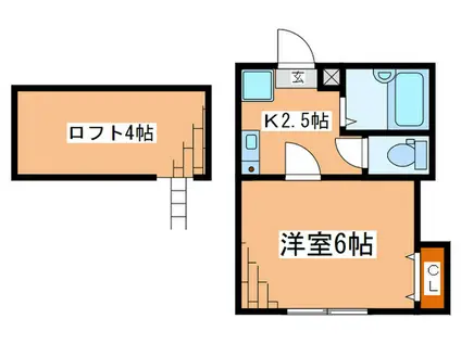 ラヴァンドゥ(1K/1階)の間取り写真