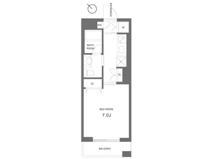 ガーデン板橋氷川町(1K/10階)の間取り写真