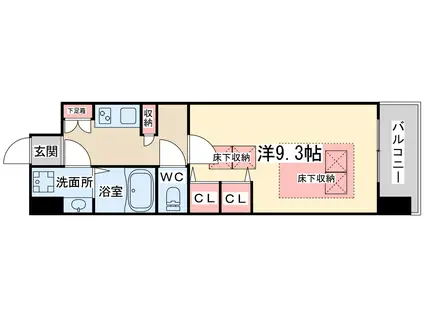 ノース VILLAGE BIRTH PLACE 本館(1K/6階)の間取り写真