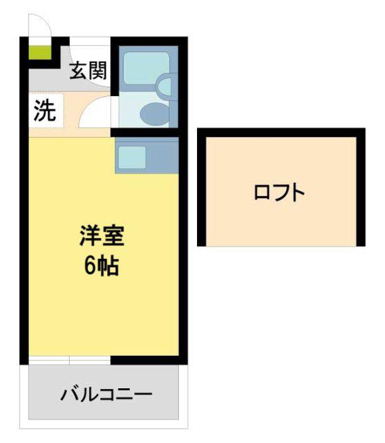 メゾンサクラ14期(ワンルーム/1階)の間取り写真