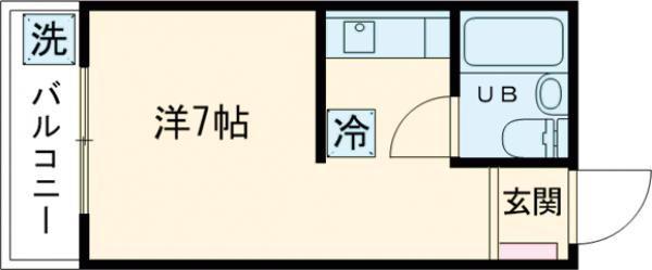 ローレンスハイム(1K/3階)の間取り写真