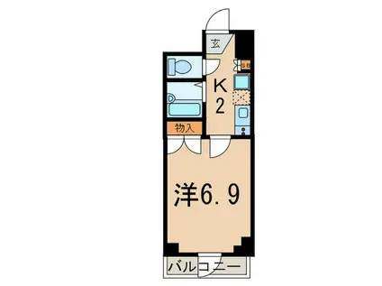 アヴァンセクール町屋(1K/2階)の間取り写真
