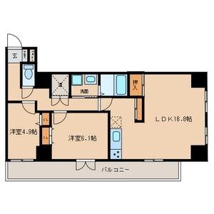 CASA VERDE(2LDK/11階)の間取り写真