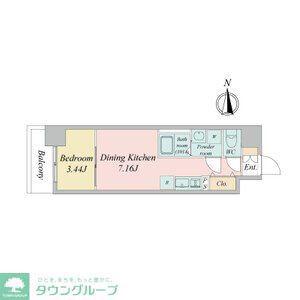 ARTIZA金山(1DK/5階)の間取り写真