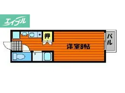 エステート野田II(ワンルーム/2階)の間取り写真