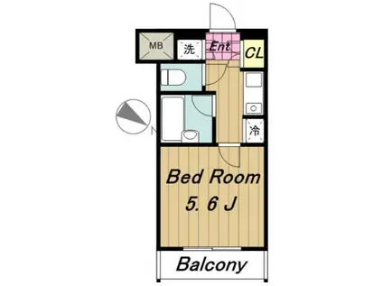 ルーブル東高円寺(1K/3階)の間取り写真
