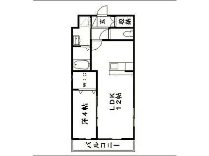 AMUSE(1LDK/2階)の間取り写真