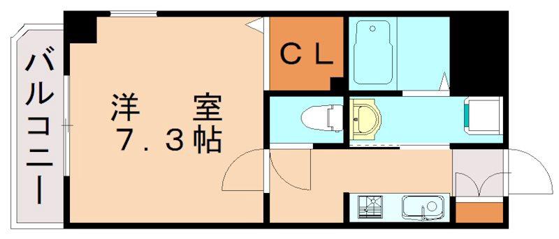 アルテール幸神II(1K/3階)の間取り写真