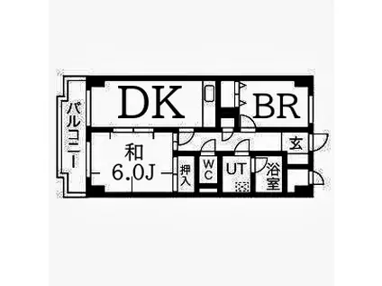 アブニール根岸(2DK/4階)の間取り写真
