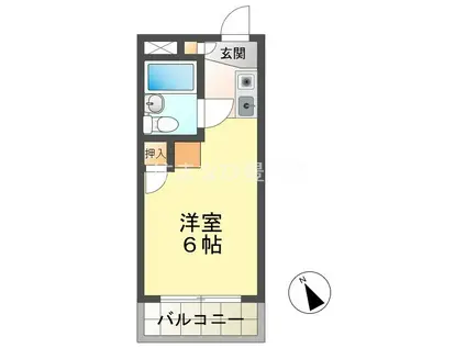 FESTA80(ワンルーム/4階)の間取り写真