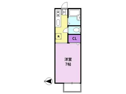 サンガーデン井上A(1K/2階)の間取り写真