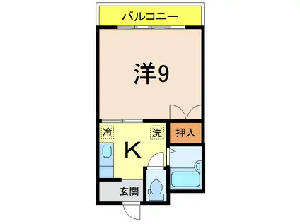 グリーンタウン(1K/3階)の間取り写真