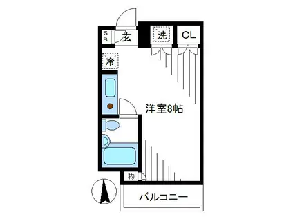 L.BOXNAKANO(ワンルーム/3階)の間取り写真