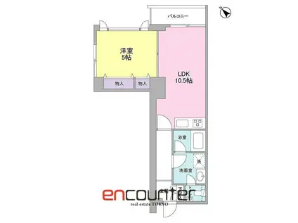 グランドメゾン三軒茶屋(1LDK/8階)の間取り写真