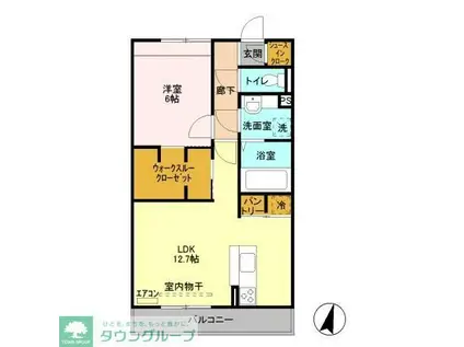 MSおおたか(1LDK/2階)の間取り写真