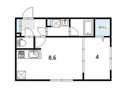 QUALIA SAPPORO ウエスト(1LDK/1階)の間取り写真