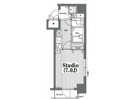 ガラ・グランディ日本橋(1K/13階)の間取り写真