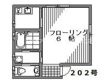GARDEN L(1K/2階)の間取り写真
