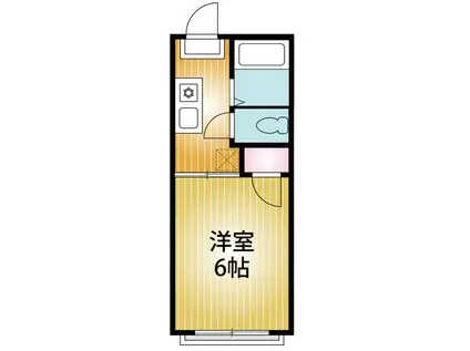 フォーブルKT(1K/2階)の間取り写真