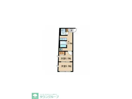 エスペランサ府中28(2K/2階)の間取り写真