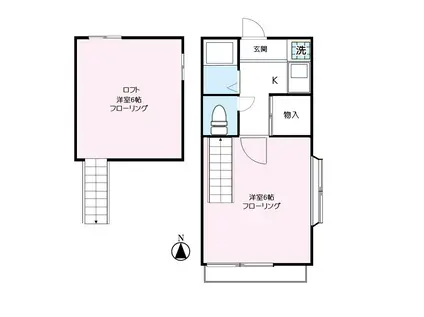 SGコーポ(2K/2階)の間取り写真