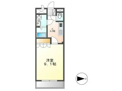 ピュアシャングリラ(1K/1階)の間取り写真