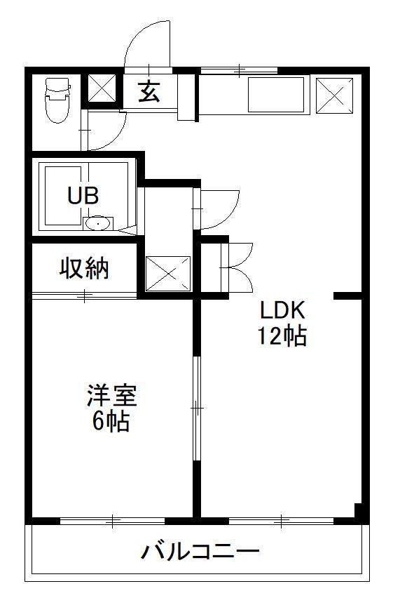 ブルーハイツ(1LDK/1階)の間取り写真