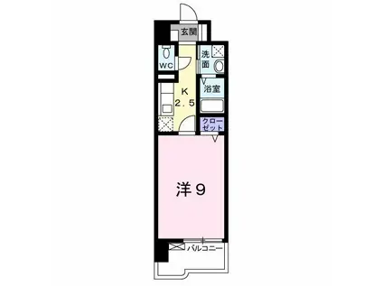 ベーシック・グローブ(1K/1階)の間取り写真