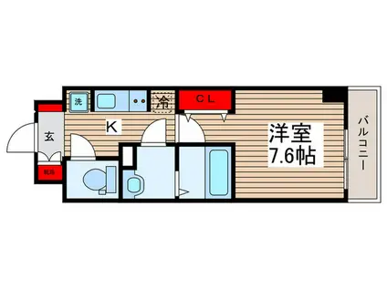 Nステージ亀戸II(1K/3階)の間取り写真