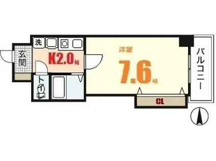 関本大町ビル(1K/4階)の間取り写真