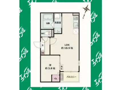 JACK YAMATOI(1LDK/1階)の間取り写真