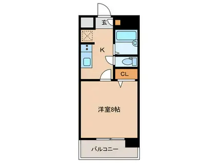 メゾンエルブロック(1K/4階)の間取り写真