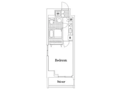 パークウェル浅草弐番館(1K/7階)の間取り写真