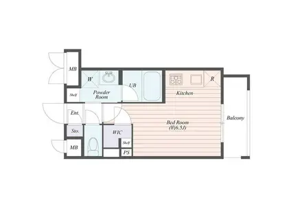 B CITY APARTMENT SHINJUKU NW(ワンルーム/3階)の間取り写真