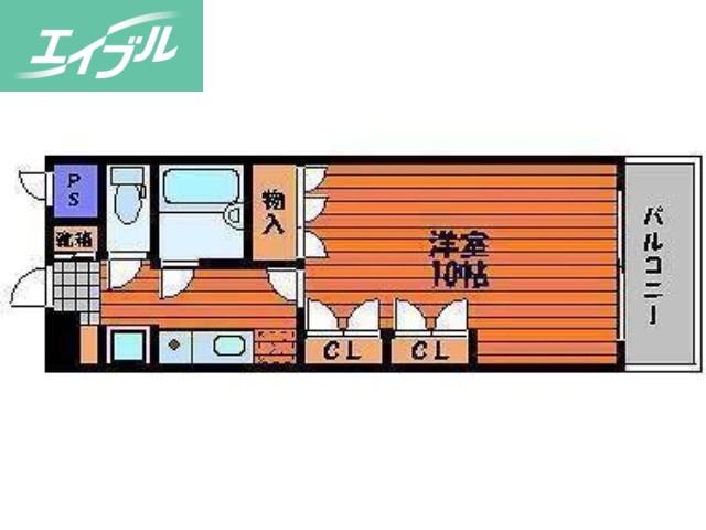 マローン野田(1K/3階)の間取り写真