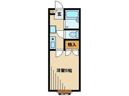 シティハイツ吉野(1K/1階)の間取り写真