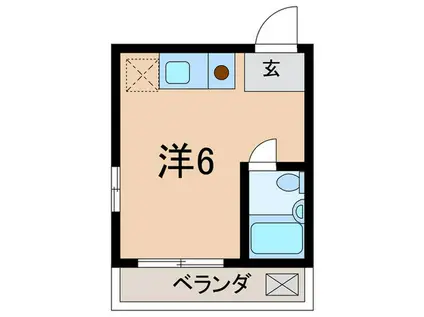第2タマダマンション(ワンルーム/4階)の間取り写真