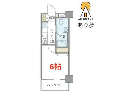 J-CLOUD横浜鶴見(1K/7階)の間取り写真