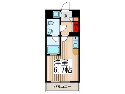 サンセール与野本町(ワンルーム/4階)の間取り写真