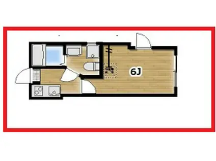 フォレストタカサゴ(1K/2階)の間取り写真