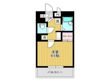 グリーンヒルズ宜保(1K/1階)の間取り写真