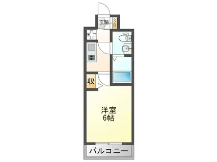 エグゼ北大阪ノースゲート(1K/7階)の間取り写真