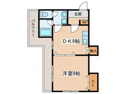 エスワンビル(1DK/3階)の間取り写真