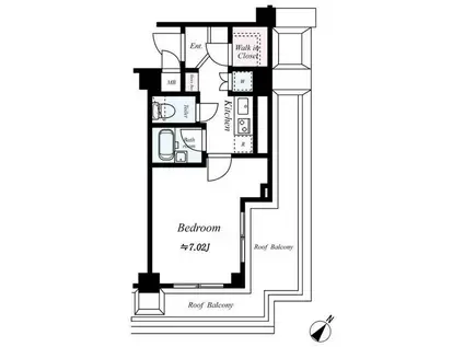 ミリオンガーデン小石川(1K/5階)の間取り写真