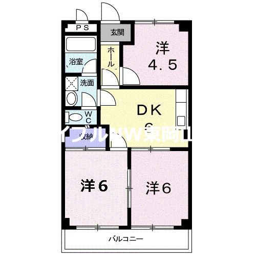ニューハートランド(3DK/2階)の間取り写真