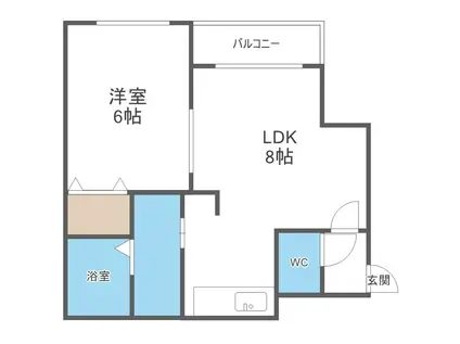 パラッツオ平岸(1LDK/3階)の間取り写真