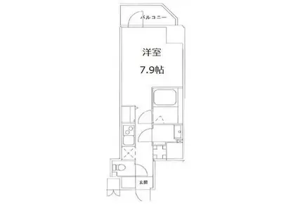 S-RESIDENCE 文京小石川(1K/6階)の間取り写真