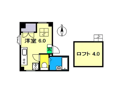 エトワール幸町(ワンルーム/4階)の間取り写真