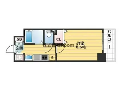 プレサンス 中之島公園グラシア(1K/8階)の間取り写真