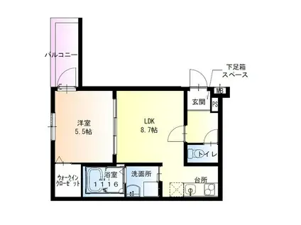 フジパレス西湊III番館(1LDK/1階)の間取り写真